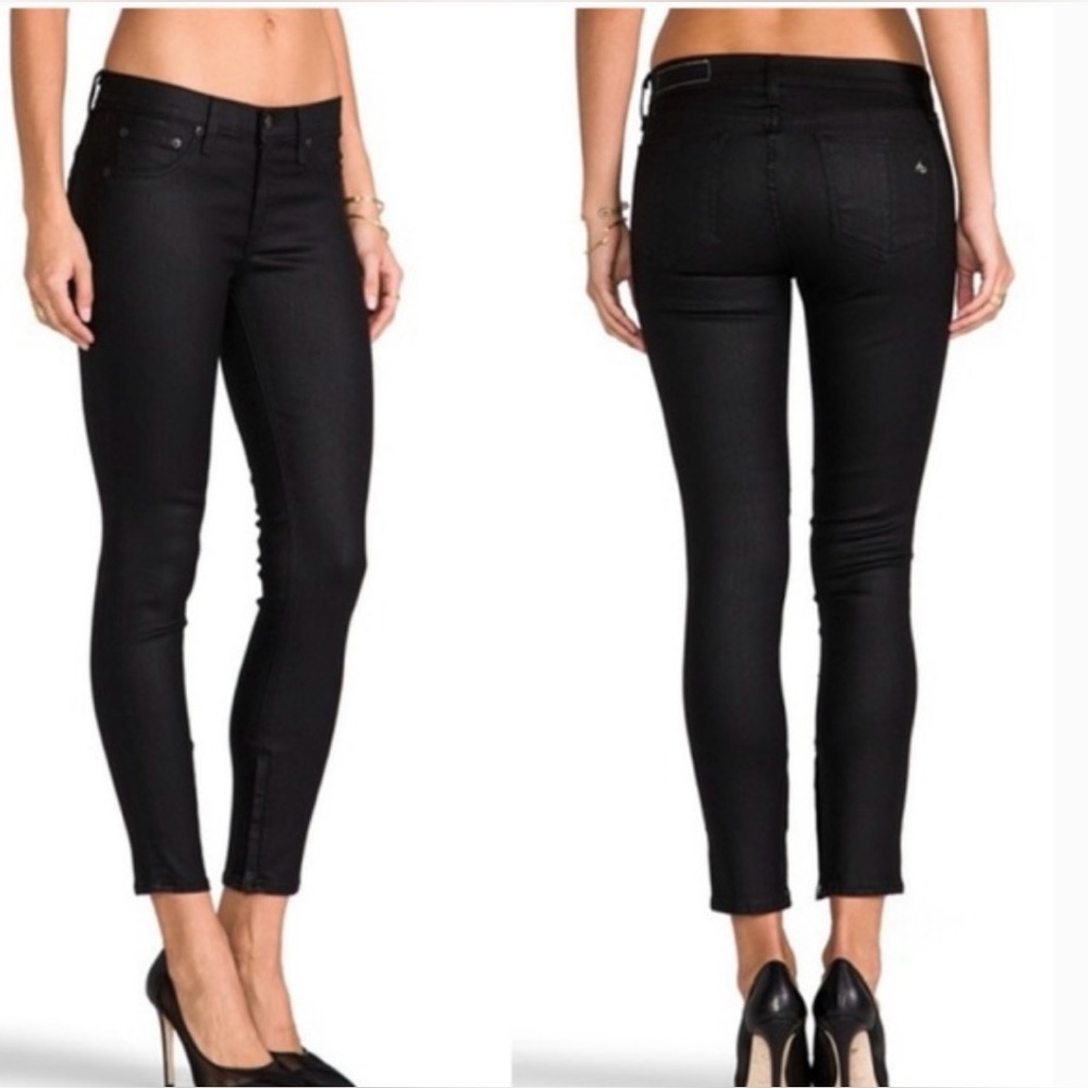 Rag & Bone Black Zipper Capri Jean Size 26